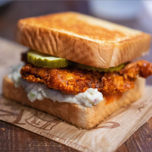 Tin Roof Chicken sandwhich